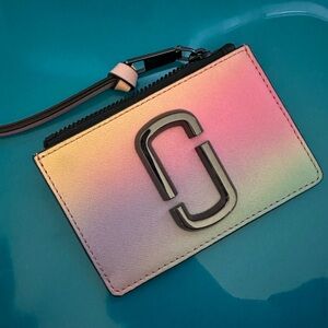 Marc Jacobs airbrush snapshot top zipper card holder